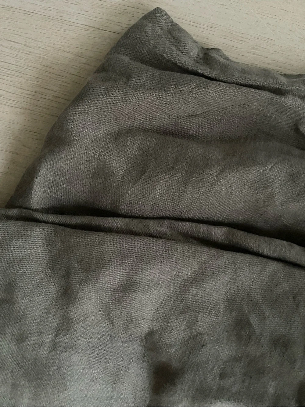 The Citizenry French Linen Duvet Cover  Olive King/cal King